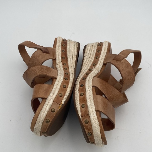 Antelope Brown Espadrille Sandals platform wedge 38 casual office vacation Y2K - Picture 6 of 11